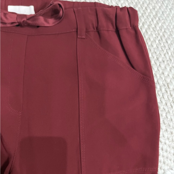 CINQ À SEPT Alec Drawstring Straight-Leg Pants Sangria Size 10 - Picture 12 of 12